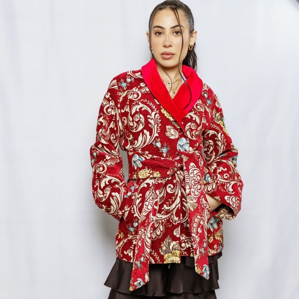 1 of 5 Made Royal coat in wine red